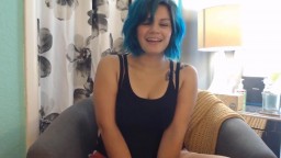 Sweet coed babe with natural hairy bush and big areolas