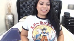 19 BBW Asian slut Jasmine with tattoo enjoys fuckmachine