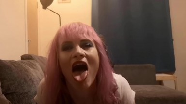 British slut Scotty likes to tease and open her mouth for you
