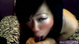 Tattooed and pierced Asian Rainbow masturbates and screams