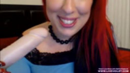 Exotic busty ginger whore Kat plays with her sex-toys