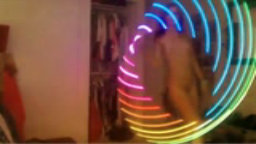 Lil college babe Lana twirls a luminous hula-hoop